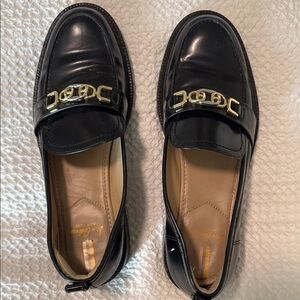 Sam Edelman Black Loafers with Gold Hardware Size 8.5